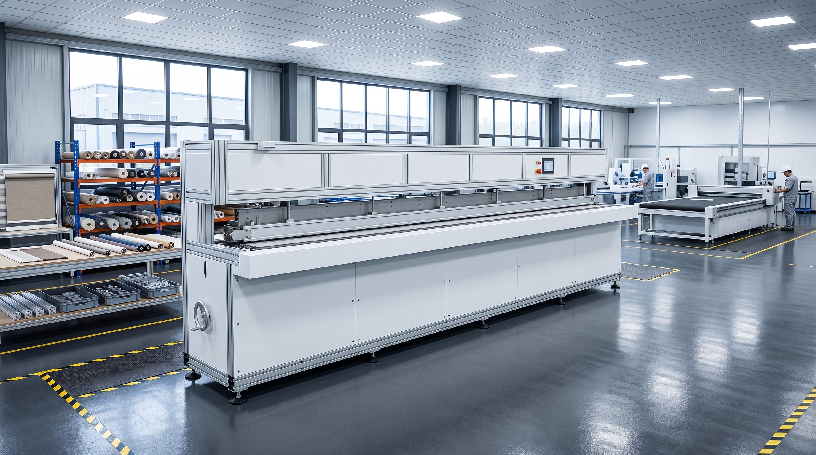 Blind manufacturing workshop and production equipment