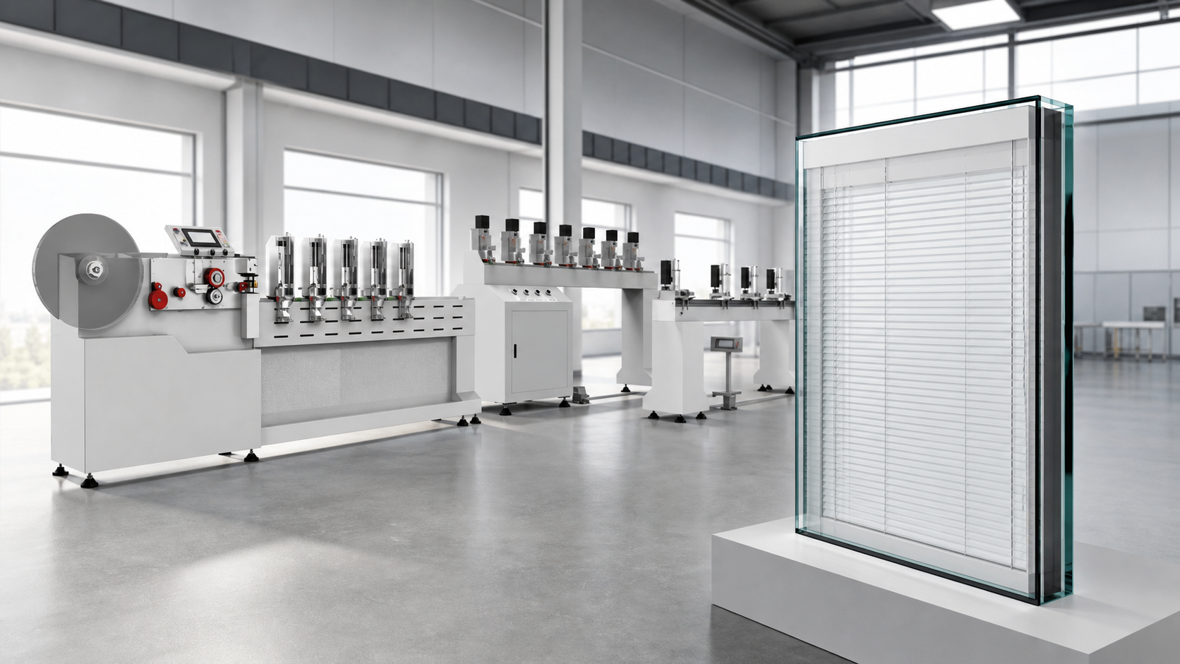 Sunshieldorhonki Magnetic Blinds in Hollow Glass Production Line