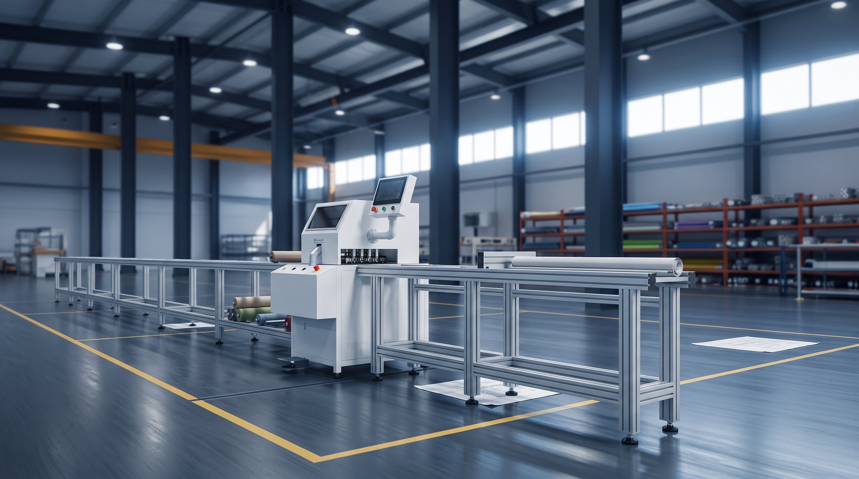Automated roller blind manufacturing line